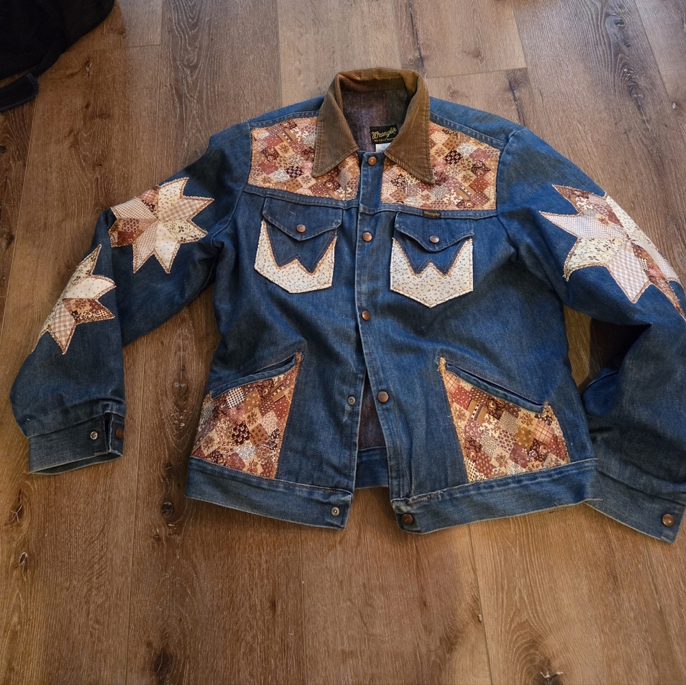 Vintage Wrangler Upcycled Custom Patchwork Denim … - image 3